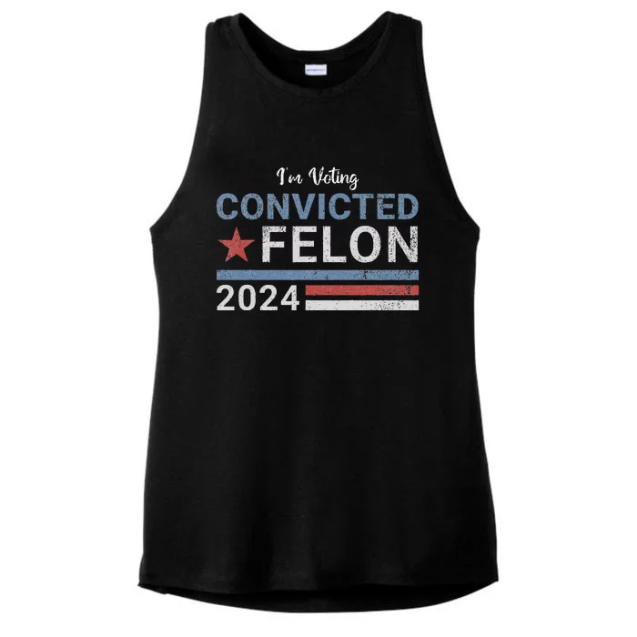 Im Voting Convicted Felon 2024 Ladies Tri-Blend Wicking Tank