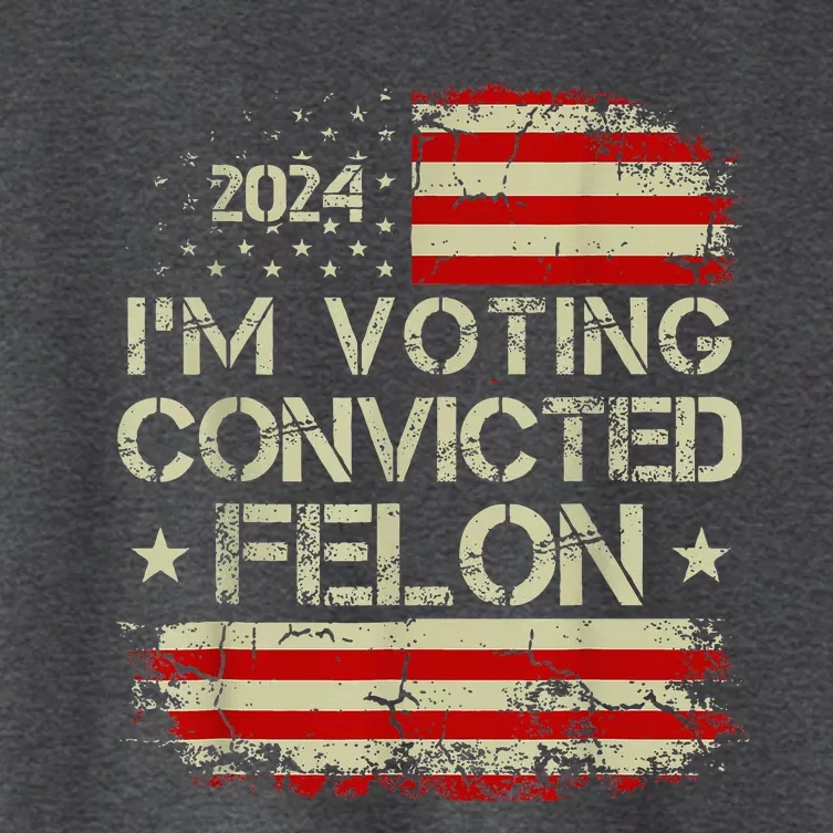 IM Voting Convicted Felon 2024 Women's Crop Top Tee