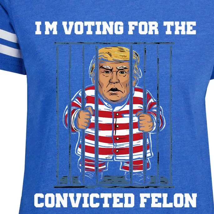 IM Voting Convicted Felon Trump 2024 Enza Ladies Jersey Football T-Shirt