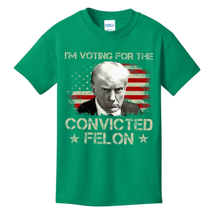 Im Voting Convicted Felon 2024 Kids T-Shirt