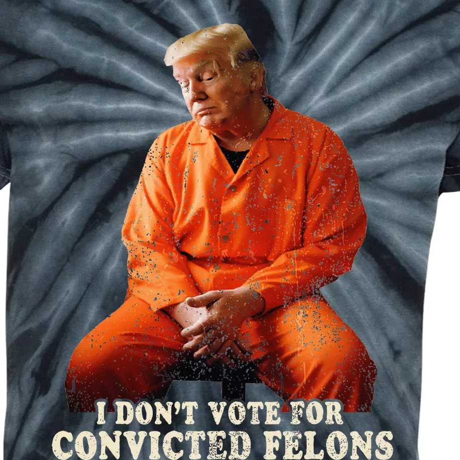 IM Voting Convicted Felon 2024 Kids Tie-Dye T-Shirt