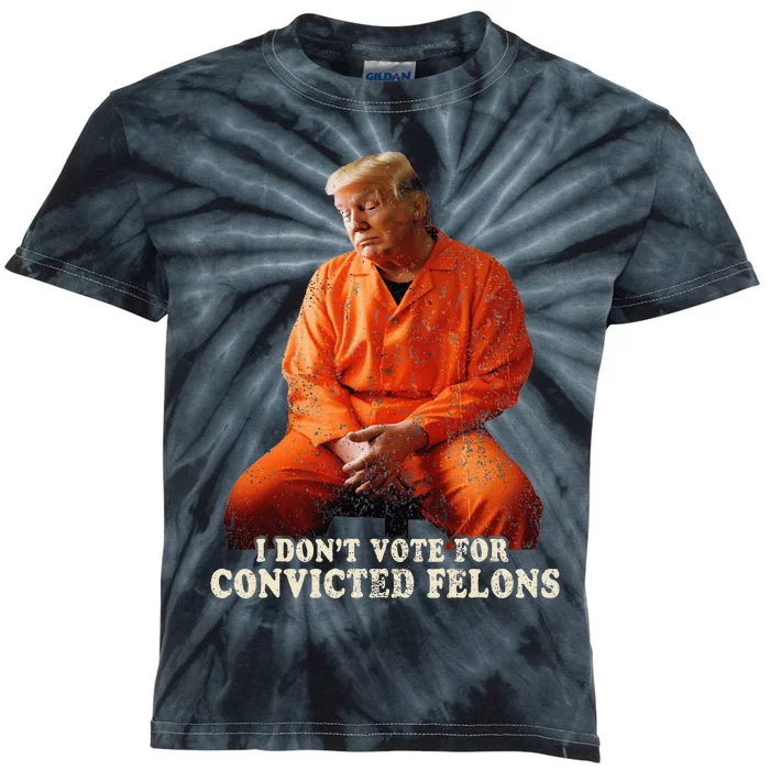 IM Voting Convicted Felon 2024 Kids Tie-Dye T-Shirt