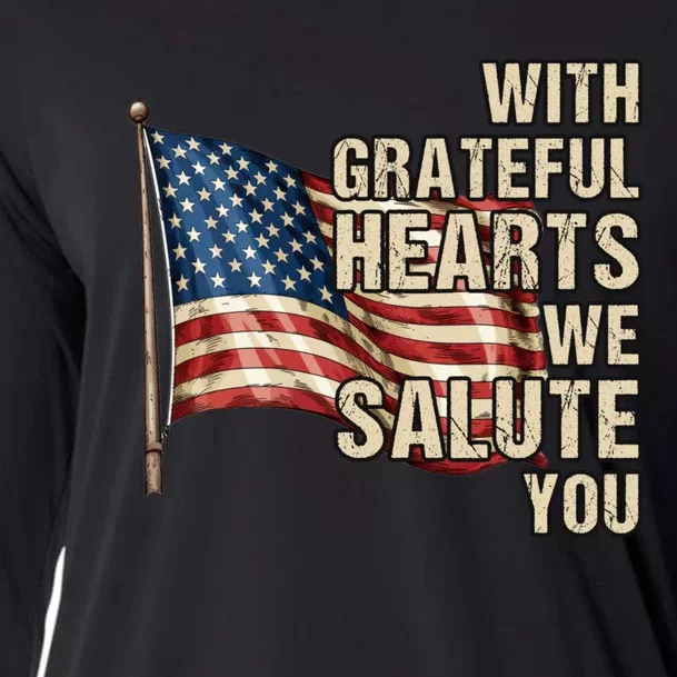 Inspiring Veterans Day Us Flag Military Veteran Quote Cooling Performance Long Sleeve Crew