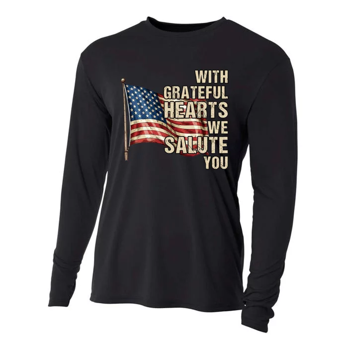 Inspiring Veterans Day Us Flag Military Veteran Quote Cooling Performance Long Sleeve Crew