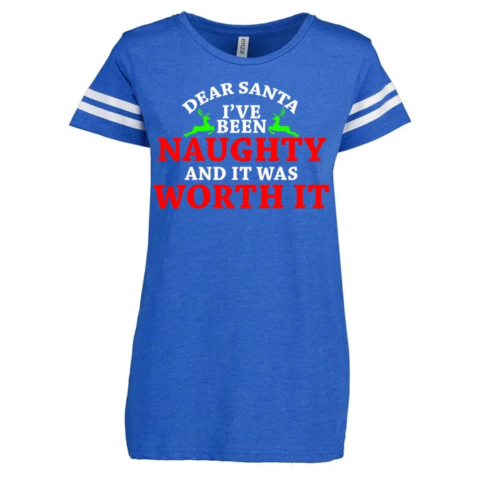 I've Been Naughty And It Worth it Enza Ladies Jersey Football T-Shirt