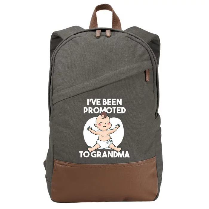 I've Been Promoted To Grandma Cotton Canvas Backpack