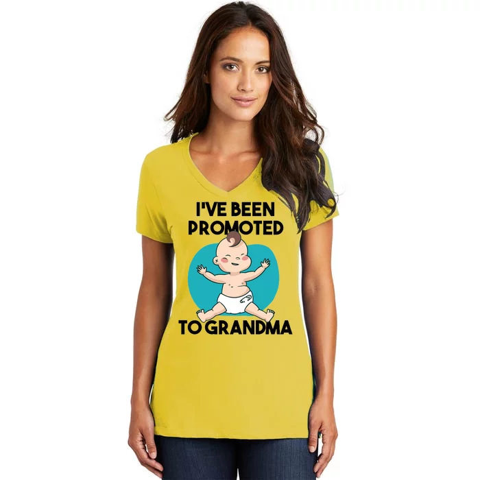 I've Been Promoted To Grandma Women's V-Neck T-Shirt