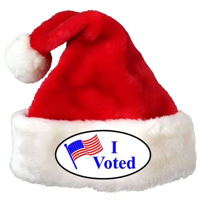 I Voted Election Voting Graphic Premium Christmas Santa Hat