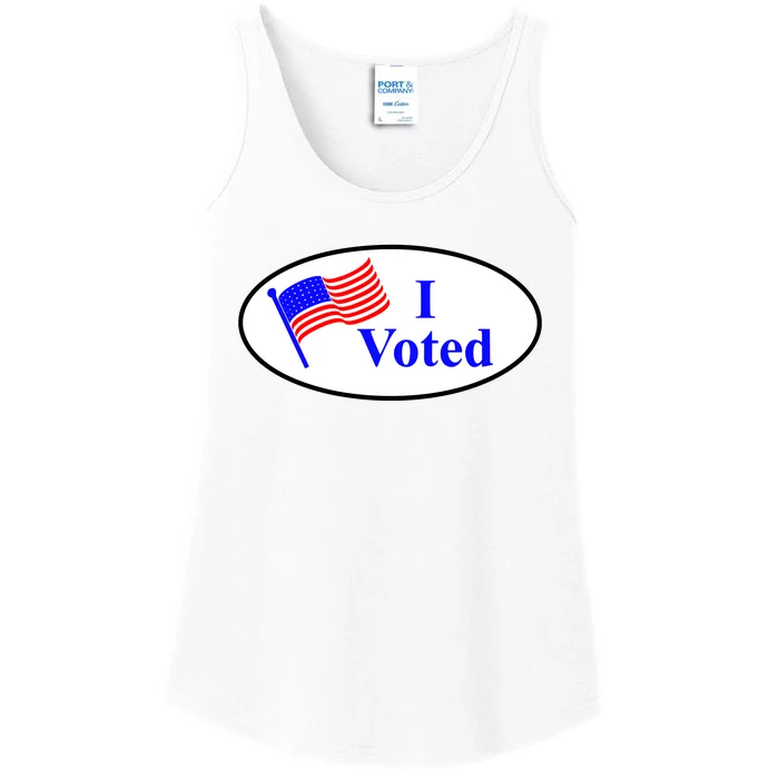 I Voted Election Voting Graphic Ladies Essential Tank