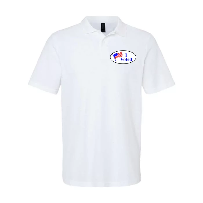 I Voted Election Voting Graphic Softstyle Adult Sport Polo