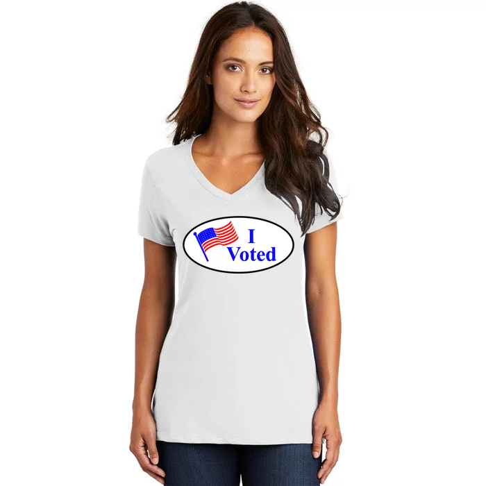 I Voted Election Voting Graphic Women's V-Neck T-Shirt