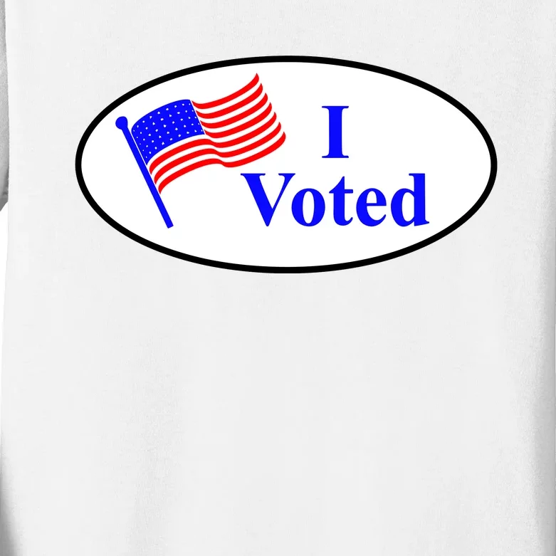 I Voted Election Voting Graphic Kids Long Sleeve Shirt