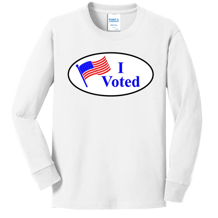 I Voted Election Voting Graphic Kids Long Sleeve Shirt