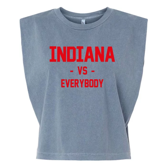 Indiana Vs Everybody (Red) Garment-Dyed Women's Muscle Tee