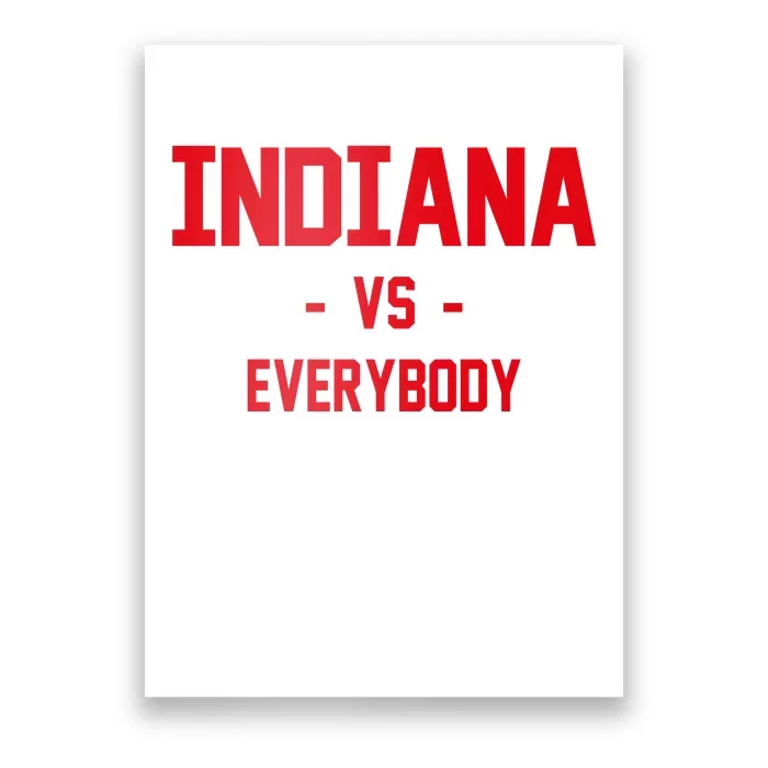 Indiana Vs Everybody (Red) Poster