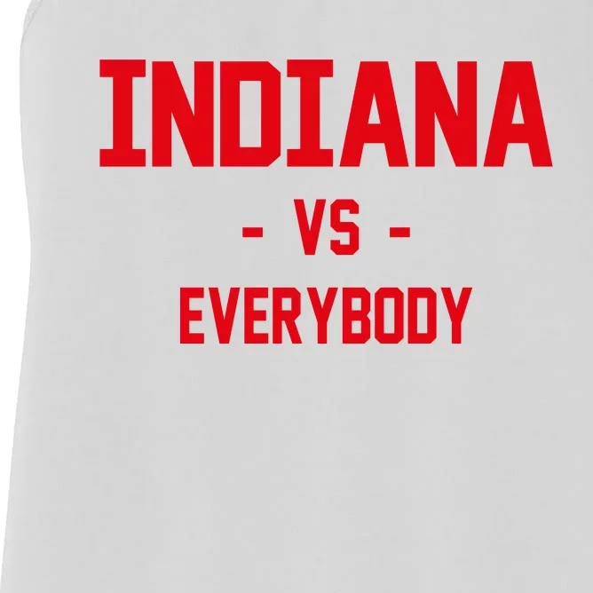 Indiana Vs Everybody (Red) Women's Racerback Tank