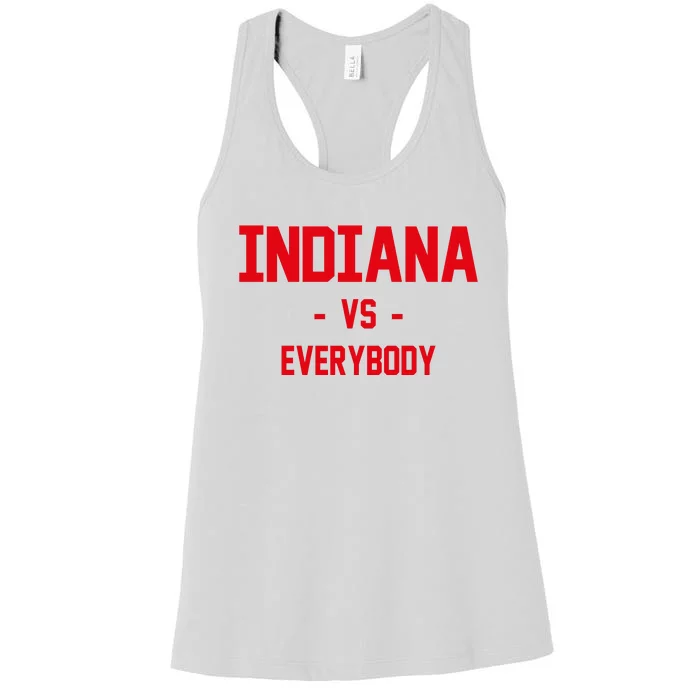 Indiana Vs Everybody (Red) Women's Racerback Tank