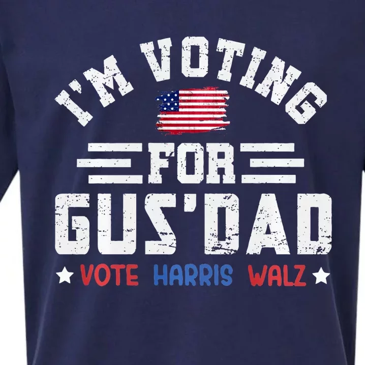 IM Voting For Gus Dad Vote Harris Walz 2024 Sueded Cloud Jersey T-Shirt