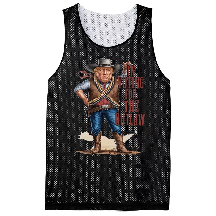 IM Voting For The Outlaw Trump 2024 Wanted Mesh Reversible Basketball Jersey Tank