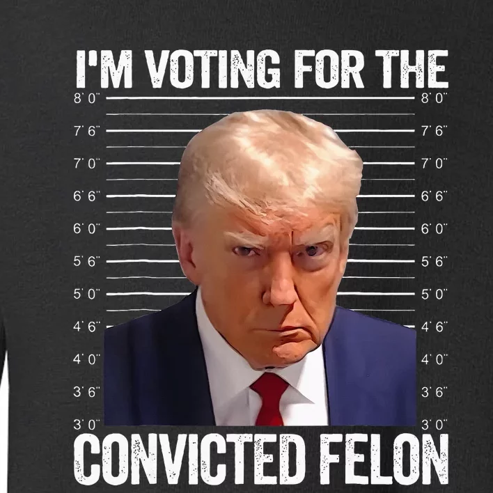 IM Voting For The Convicted Felon Funny Pro 2024 Toddler Sweatshirt