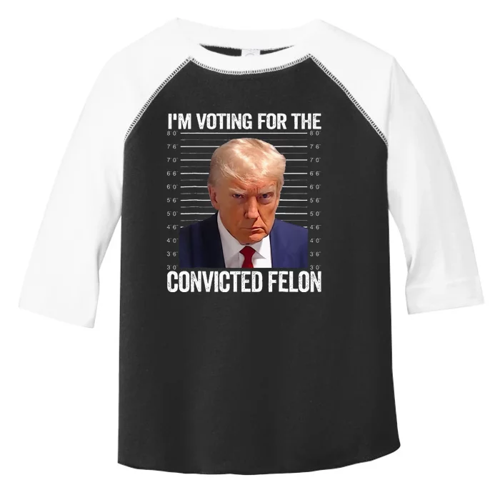 IM Voting For The Convicted Felon Funny Pro 2024 Toddler Fine Jersey T-Shirt