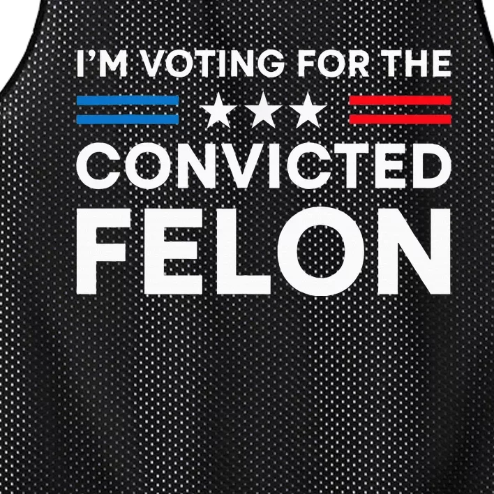 IM Voting For The Convicted Felon Funny Pro 2024 Mesh Reversible Basketball Jersey Tank