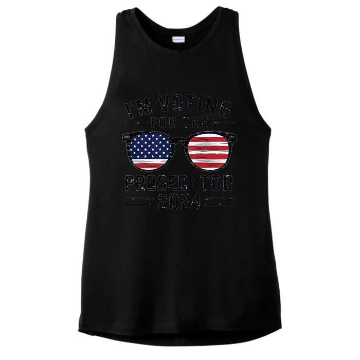 I´M Voting For The Prosecutor 2024 Democrat Liberal Election Ladies Tri-Blend Wicking Tank