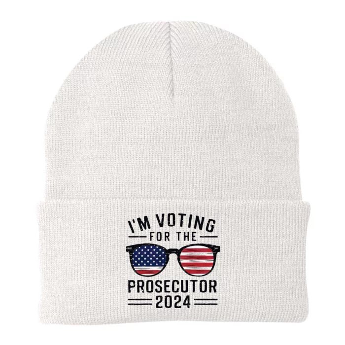 I´M Voting For The Prosecutor 2024 Democrat Liberal Election Knit Cap Winter Beanie