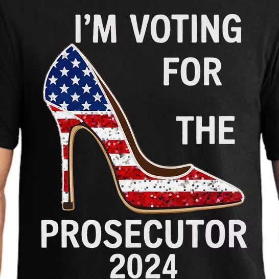 I’M Voting For The Prosecutor High Heel Stilettos Us Flag Pajama Set