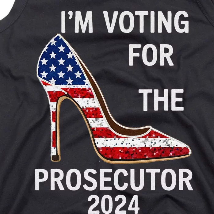 I’M Voting For The Prosecutor High Heel Stilettos Us Flag Tank Top