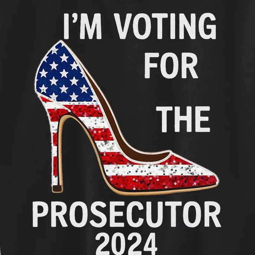 I’M Voting For The Prosecutor High Heel Stilettos Us Flag Kids Sweatshirt