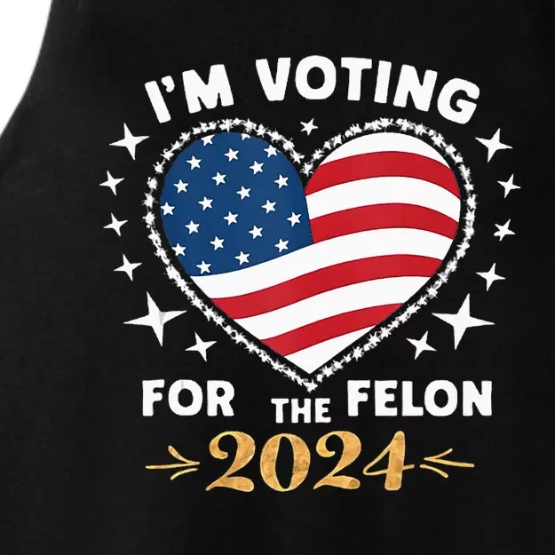 IM Vote For Convicted Felon America 2030 Ladies Tri-Blend Wicking Tank