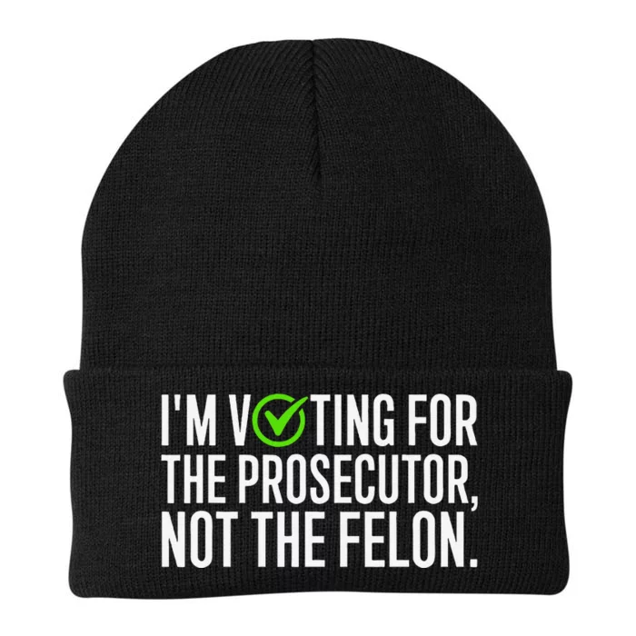 IM Voting For The Prosecutor Not The Felon Design Knit Cap Winter Beanie