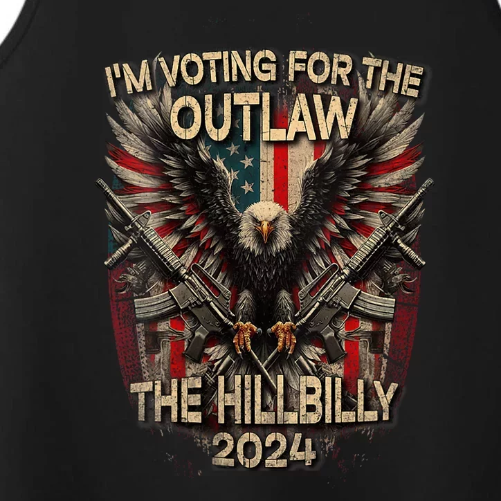 IM Voting For The Outlaw And The Hillbilly 2024 Usa Flag Performance Tank