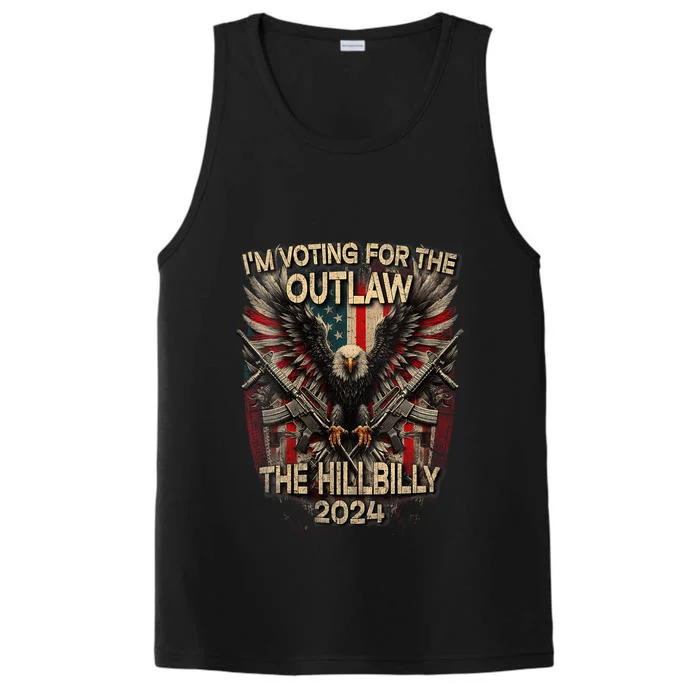 IM Voting For The Outlaw And The Hillbilly 2024 Usa Flag Performance Tank