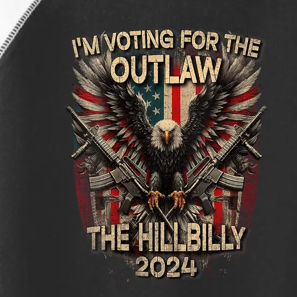 IM Voting For The Outlaw And The Hillbilly 2024 Usa Flag Toddler Fine Jersey T-Shirt