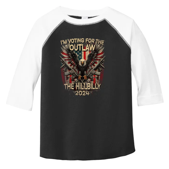 IM Voting For The Outlaw And The Hillbilly 2024 Usa Flag Toddler Fine Jersey T-Shirt