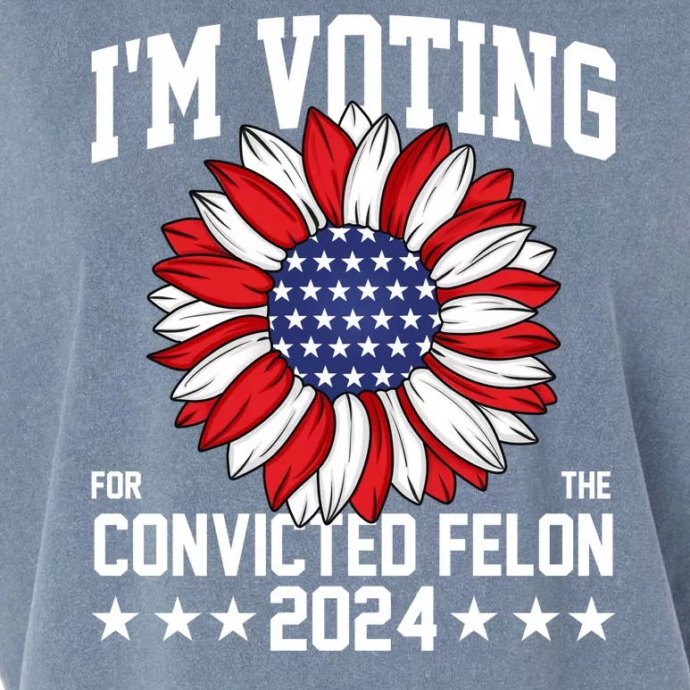 Im Voting For The Convicted Felon 4th Of July Pro Trump Garment-Dyed Women's Muscle Tee