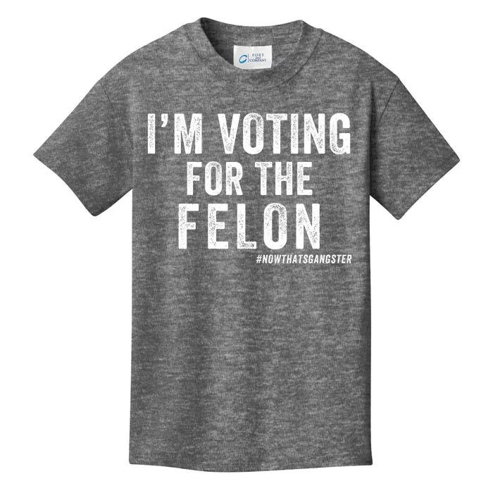 IM Voting For The Felon Trump 2024 Never Surrender 2024 America Under Distress Kids T-Shirt