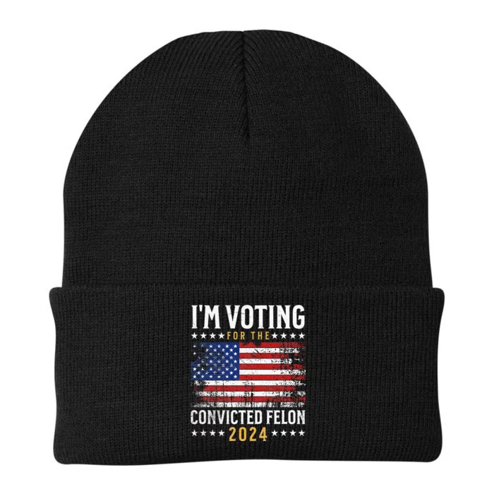 IM Voting Felon 2024 Voting For Felon Convicted Felon Knit Cap Winter Beanie