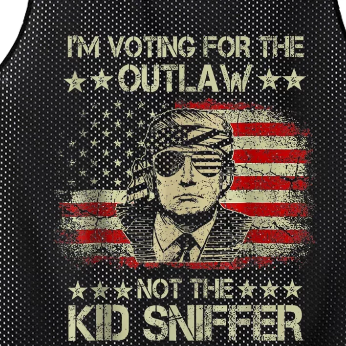 Im Voting For The Outlaw Not The Sniffer Trump 2024 Mesh Reversible Basketball Jersey Tank