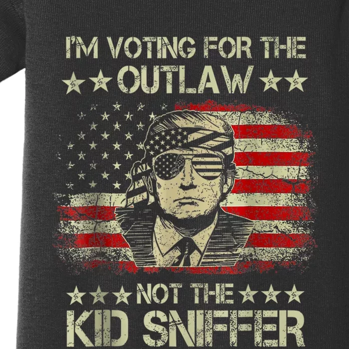 Im Voting For The Outlaw Not The Sniffer Trump 2024 Baby Bodysuit