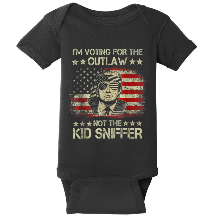 Im Voting For The Outlaw Not The Sniffer Trump 2024 Baby Bodysuit