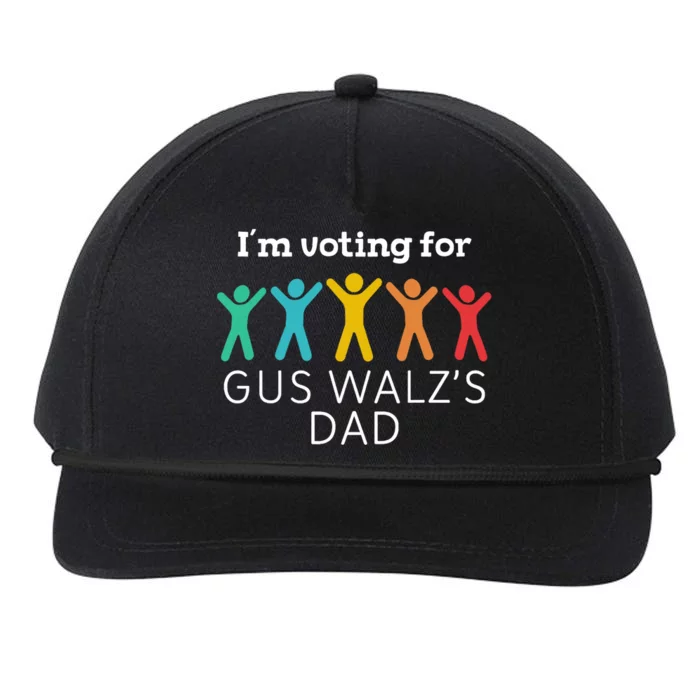 IM Voting For Gus Walz Dad Harris Walz 2024 Snapback Five-Panel Rope Hat