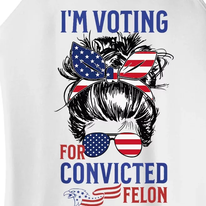 IM Voting For A Felon In 2024 Us Flag Convicted Felon Women’s Perfect Tri Rocker Tank