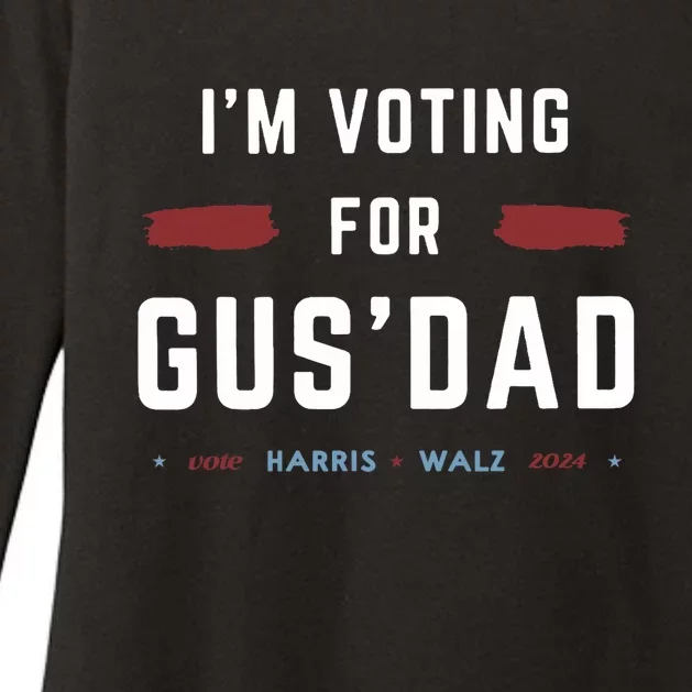 IM Voting For Gus Dad Vote Harris Walz 2024 Pres And Vice Womens CVC Long Sleeve Shirt