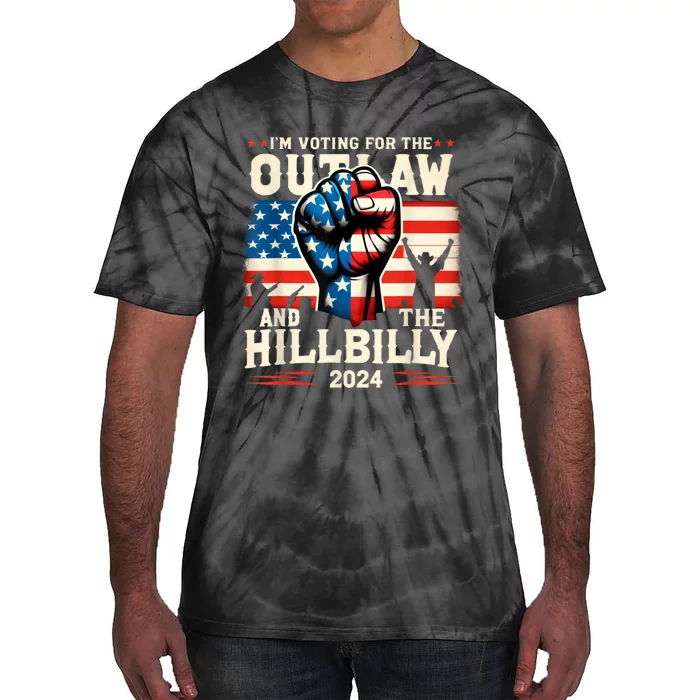 IM Voting For The Outlaw And The Hillbilly 2024 Us Flag Tie-Dye T-Shirt