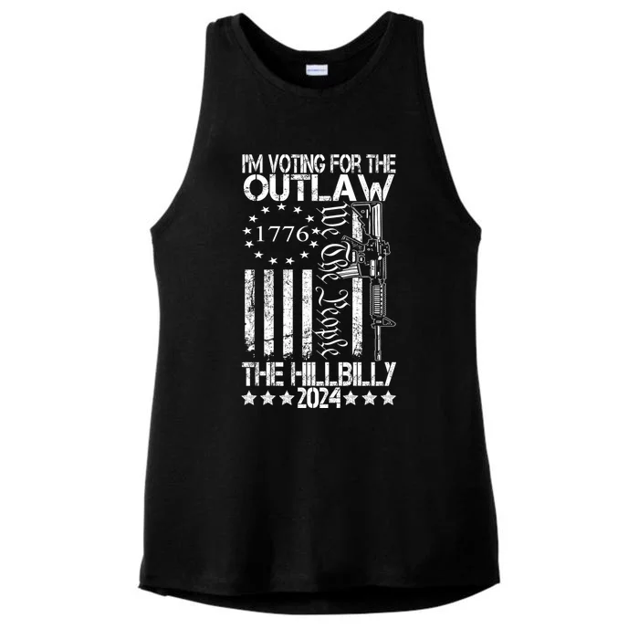 IM Voting For The Outlaw And The Hillbilly 2024 Pro 45 Ladies Tri-Blend Wicking Tank