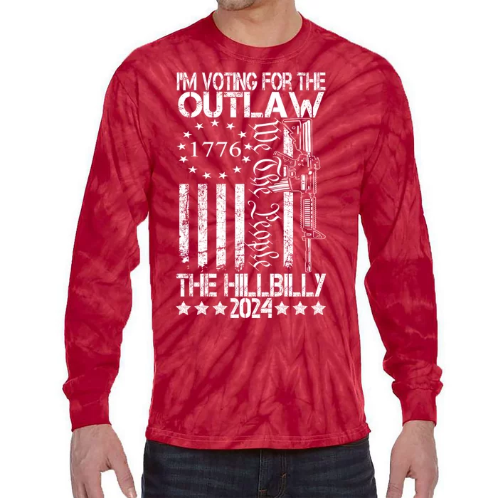 IM Voting For The Outlaw And The Hillbilly 2024 Pro 45 Tie-Dye Long Sleeve Shirt