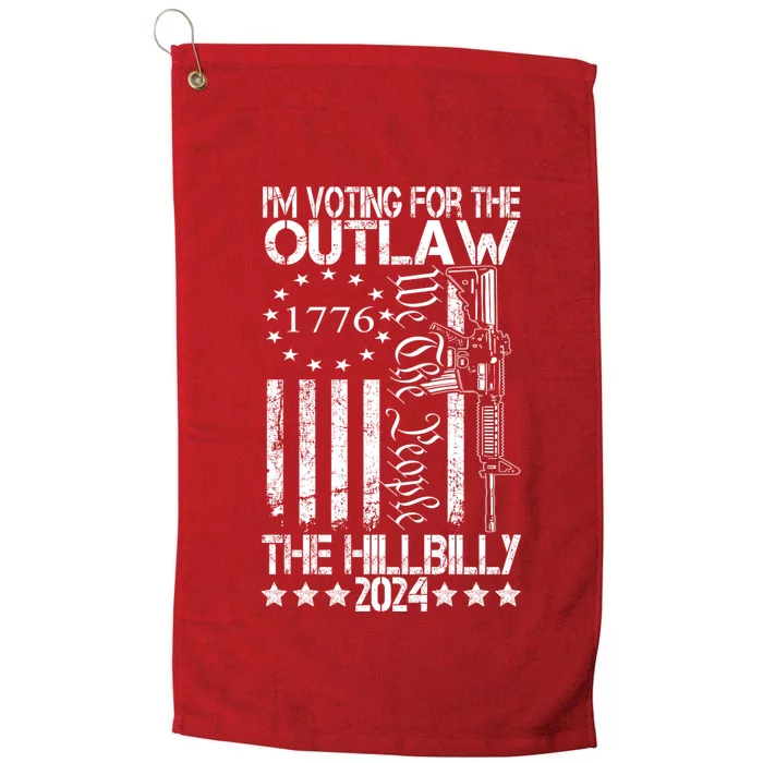 IM Voting For The Outlaw And The Hillbilly 2024 Pro 45 Platinum Collection Golf Towel